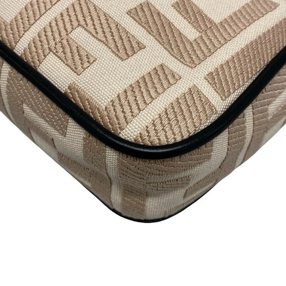 Auth FENDI Mamma Baguette/Zucca Pattern 8BR600 Pink Beige Black Jacquard Leather - Picture 3 of 16